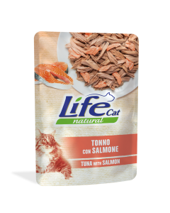 Life Cat Natural Gatto Adulto Tonno con Salmone Busta 70 gr