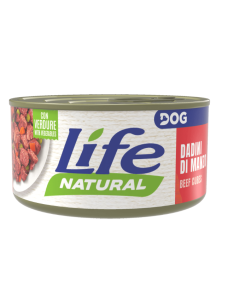 Life Dog Natural Cane Adult Dadini di Manzo con Verdure Lattina 90 gr