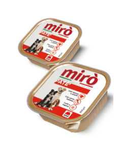 Mirò Cane Adult Patè con Manzo e Piselli Vaschetta 300 gr