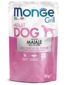 Monge Grill Cane Adult Bocconcini Ricco in Maiale Busta 100 gr