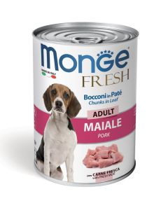 Monge Fresh Cane Bocconi in Paté Maiale 400 gr