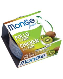 Monge Fruits Gatto Adult Pezzetti di Pollo con Kiwi Lattina 80 gr 