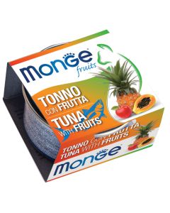 Monge Fruits Gatto Adult Pezzetti di Tonno con Frutta Lattina 80 gr