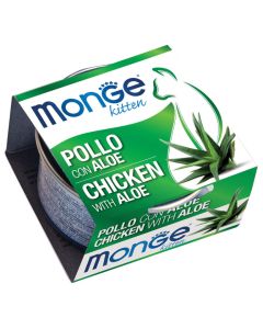 Monge Fruits Kitten Pezzetti di Pollo con Aloe Lattina 80 gr 