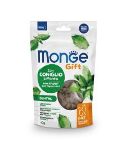 Monge Gift Gatto Dental Filled and Crunchy di Coniglio con Menta 60 gr