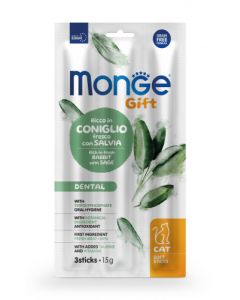 Monge Gift Gatto Dental Soft Sticks di Coniglio con Salvia 15 gr