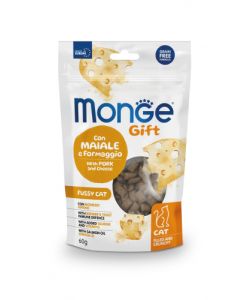 Monge Gift Gatto Fussy Cat Filled and Crunchy di Maiale con Formaggio 60 gr