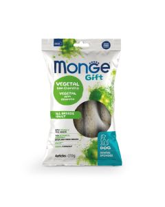 Monge Gift Cane Snack Dental Sponges Vegetal con Clorella e Menta All Breeds Adult 210 gr