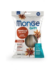 Monge Gift Cane Snack Dental Sticks con Agnello e Anice Mini Puppy and Junior 120 gr