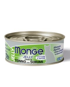 Monge Jelly Gatto Adult Filetti di Tonno con Surimi Lattina 80 gr 