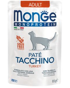 Monge Monoproteico Gatto Adult Paté Tacchino Busta 85 gr