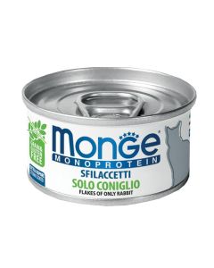 Monge Monoproteico Gatto Sfilaccetti Solo Coniglio Lattina 80 gr