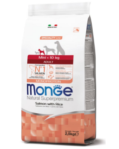 Monge Superpremium Cane Adult Mini Monoprotein Salmone e Riso Crocchette