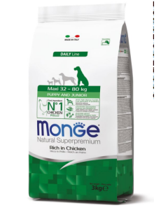 Monge Superpremium Cane Puppy e Junior Maxi al Pollo Crocchette