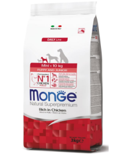 Monge Superpremium Cane Puppy e Junior Mini al Pollo Crocchette