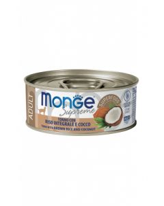 Monge Supreme Gatto Adult Tonno con Riso Integrale e Cocco Lattina 80 gr