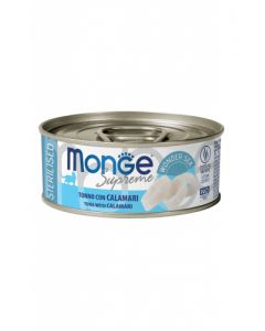 Monge Supreme Gatto Sterilizzato Tonno con Calamari Lattina 80 gr