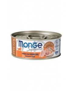 Monge Supreme Gatto Sterilizzato Tonno con Granchio Lattina 80 gr