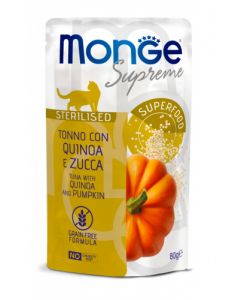 Monge Supreme Gatto Sterilizzato Tonno con Quinoa e Zucca Busta 80 gr 