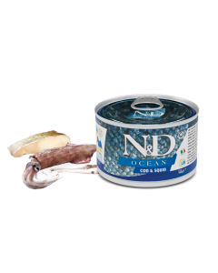 Farmina N&D Ocean Cane Adult Merluzzo e Calamaro Lattina 140 gr