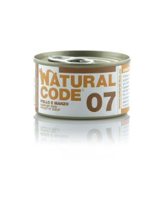 Natural Code 07 Gatto Adulto Pollo e Manzo Lattina 85 gr