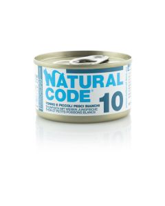 Natural Code 10 Gatto Adulto Tonno e Piccoli Pesci Bianchi Lattina 85 gr