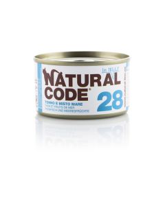 Natural Code 28 Gatto Adulto Tonno e Misto Mare in Jelly Lattina 85 gr 