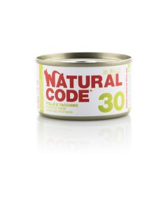 Natural Code 30 Gatto Adulto Pollo e Tacchino in Jelly Lattina 85 gr