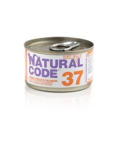 Natural Code 37 Gatto Adulto Tonno con Pollo e Calamari in Jelly Lattina 85 gr