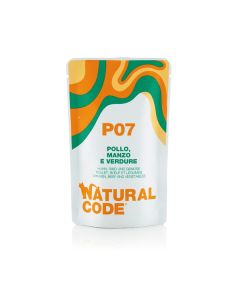 Natural Code P07 Gatto Adulto Pollo, Manzo e Verdure Busta 70 gr