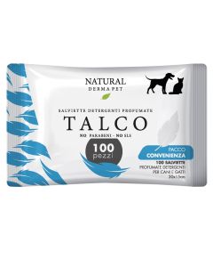 Natural Derma Pet Salviette Talco - Confezione da 100 pezzi