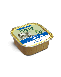 Oasy Cane Adult Patè con Merluzzo Vaschetta 150 gr