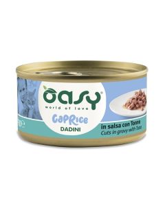 Oasy Caprice Gatto Adulto Dadini in Salsa con Tonno Lattina 85 gr