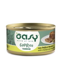 Oasy Caprice Gatto Adulto Terrine con Pollo e Verdure Lattina 85 gr