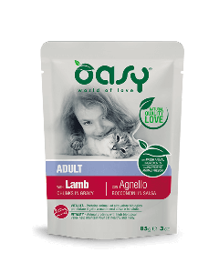 Oasy Gatto Adulto Bocconcini con Agnello in Salsa Busta 85 gr