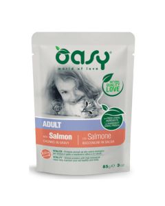 Oasy Gatto Adulto Bocconcini con Salmone in Salsa Busta 85 gr