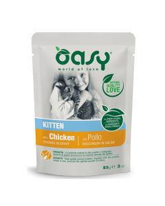 Oasy Gatto Kitten Bocconcini con Pollo in Salsa Busta 85 gr