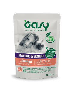 Oasy Gatto Mature & Senior Bocconcini con Salmone in Salsa Busta 85 gr