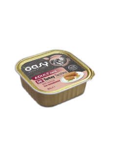 Oasy Grain Free Formula Gatto Adulto Patè con Tacchino e Barbabietola Vaschetta 85 gr