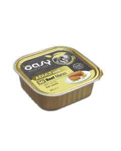 Oasy Grain Free Formula Gatto Adulto Patè con Manzo e Carote Vaschetta 85 gr