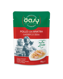 Oasy More Love Gatto Adulto Pollo con Anatra Busta 70 gr