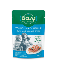 Oasy More Love Gatto Adulto Tonno con Acciughine Busta 70 gr