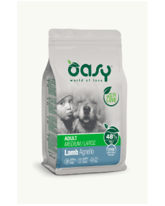 Oasy One Animal Protein Cane Adult Medium e Large Agnello Crocchette