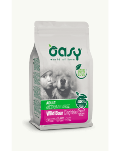 Oasy One Animal Protein Cane Adult Medium e Large Cinghiale Crocchette 12 kg