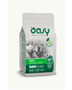 Oasy One Animal Protein Cane Adult Medium e Large Coniglio Crocchette 12 kg