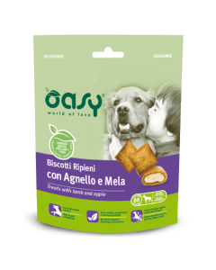 Oasy Snack Cane Biscotti Ripieni con Agnello e Mela 80 gr