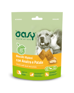 Oasy Snack Cane Biscotti Ripieni con Anatra e Patate 80 gr