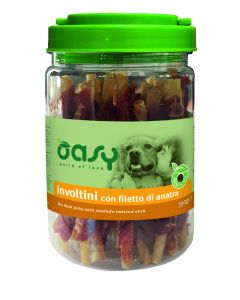 Oasy Snack Cane Involtini con Filetto di Anatra 350 gr