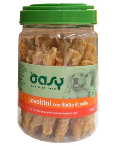 Oasy Snack Cane Involtini con Filetto di Pollo 350 gr