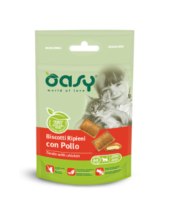 Oasy Snack Gatto Biscotti Ripieni con Pollo 60 gr